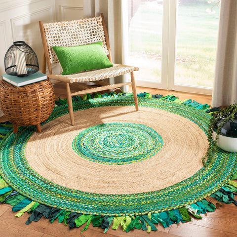 Buy 3 X 3 Round Area Rug with Fringes For Bedroom & Kids Room