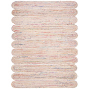 White Cotton Rug, Braided Cotton Rug 8X10, Cotton Area Rug for Living Room