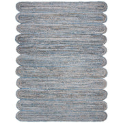 Denim Rug Runner, Denim Jute Rug, Braided Area Rug 6 X 8 for Living Room