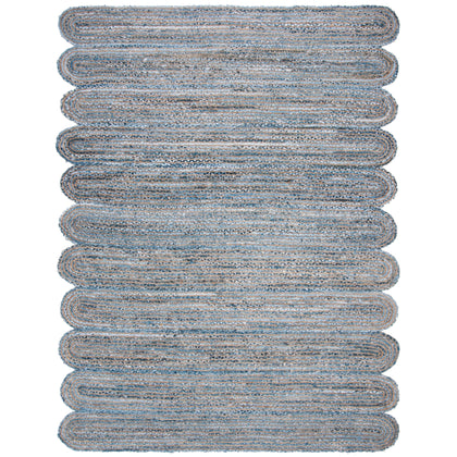 Denim Rug Runner, Denim Jute Rug, Braided Area Rug 6 X 8 for Living Room