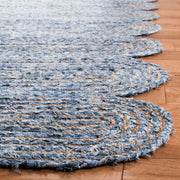 Denim Rug Runner, Denim Jute Rug, Braided Area Rug 6 X 8 for Living Room