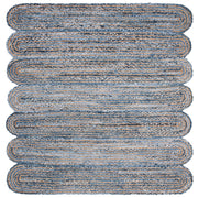 Denim Rug Runner, Denim Jute Rug, Braided Area Rug 6 X 8 for Living Room