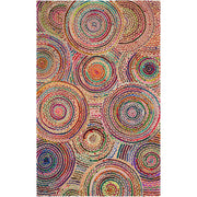 Psychedelic Rugs, Cotton Area Rug, Braided Cotton Carpet, Chindi Rug