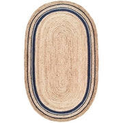 Reversible 5 X 7 braided jute rag rug for bedroom