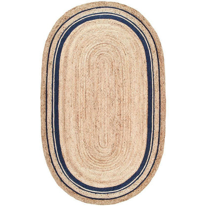 Reversible 5 X 7 braided jute rag rug for bedroom