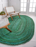 Buy Hand-Woven Chindi Indoor Outdoor 5 X 7 Oval Area Rugs ON SALE