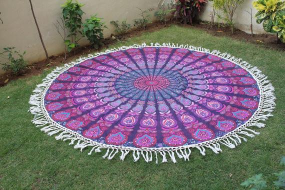 Buy Indian Mandala Round Roundie Beach Throw Tapestry-Jaipur Handloom