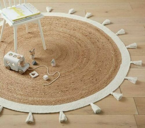 Buy Jute Carpets with tassels online in India - Jaipur Handloom