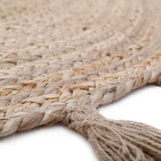 Buy Round Jute Rug with tassels Online In India - Jaipur Handlooom