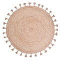 Buy Round Jute Rug with tassels Online In India - Jaipur Handlooom