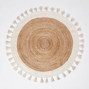Buy Round Jute Rugs with tassels | Jute carpet | Jute Floor Mats Online
