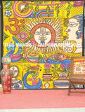 CELESTIAL Sun God Hippie Tapestry Queen Bohemian Bedspread Indian Wall Tapestries-Jaipur Handloom