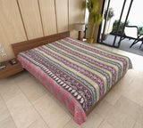 Calandra Vintage kantha Blanket-Jaipur Handloom