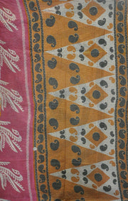 floral kantha sofa throw blanket