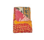 vintage pattern paisley kantha quilt throw