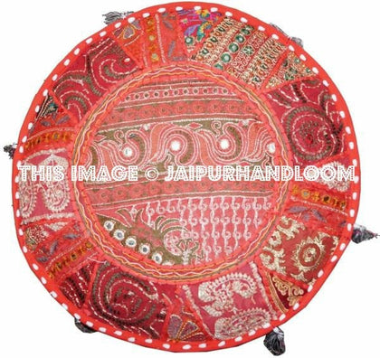 Campbel Pouf ottomans - 18X13 inches-Jaipur Handloom