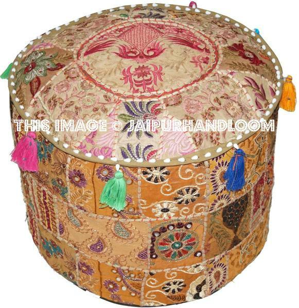 Canterbury Ottomans & Poufs - 18X13 inches-Jaipur Handloom