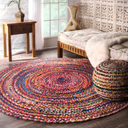 Jaipur Handloom - Chindi Round Rugs, Rag Rugs Round Chindi Rug for Living Room Bohemian Rugs