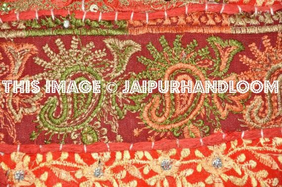 Colorful Pouf Ottoman-Jaipur Handloom