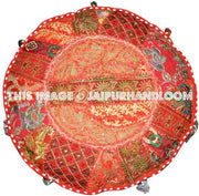 Colorful Pouf Ottoman-Jaipur Handloom
