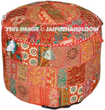 Colorful Pouf Ottoman-Jaipur Handloom