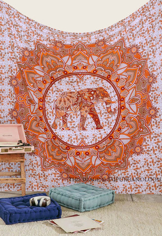 Cool Mandala elephant Tapestry dorm room tapestry Wall hangings-Jaipur Handloom
