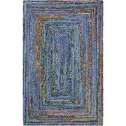 Cotton Chindi Area Rug Runner 5'X7', Soft Reversible Rug Carpet