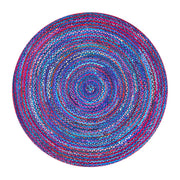Hand Woven Chindi Area Rug 6 Feet Round | Jaipur Handloom