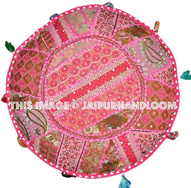 Dandenong Pouffe - 22X12 inches-Jaipur Handloom