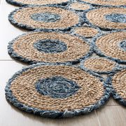 Denim Runner for Hallway, Entry Rug Runner, Natural Fiber Runner for Kitchen