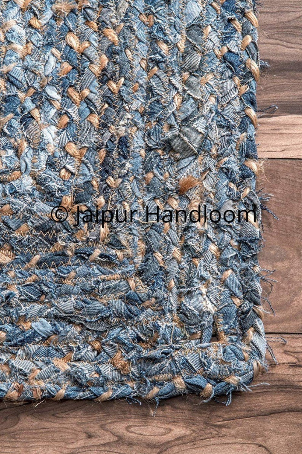 Hand Braided Cotton Rugs Indian Bohemian Living Room Floor Mat 2X10 feet-Jaipur Handloom