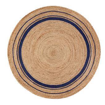 Natural Fiber Jute Accent Area Carpet Rug 6 ft Round For Living Room Floor | Jaipur Handloom