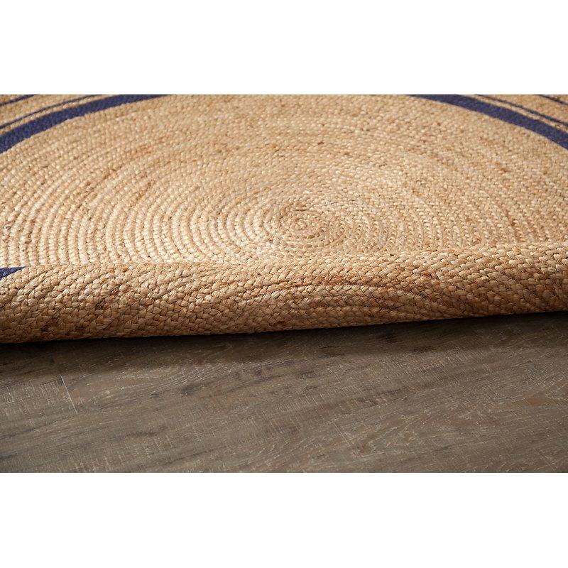 hand knotted jute bathroom mats 3 feet round | Jaipur Handloom