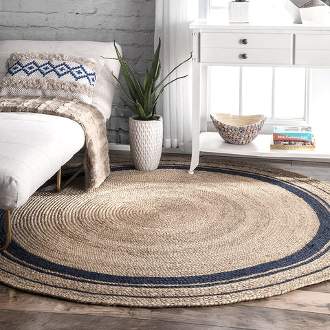 Designer Round Rugs Online jute round Rug 6 ft Round rug For Living Room