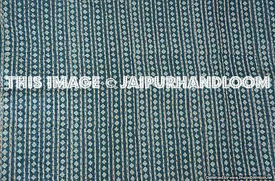 Diamond Hand Block Kantha Quilt Cotton Indian Kantha Blanket