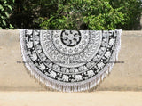 Ditya Round Beach Towel-Jaipur Handloom