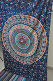 Dorm Indian mandala Tapestry Bohemian Floral Wall Hanging decorative curtains-Jaipur Handloom