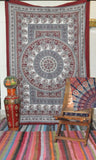 Dorm Indian mandala Tapestry Twin Cotton Bed Spread Bed Sheet-Jaipur Handloom