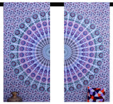 Dorm Room Mandala Curtains Boho Mandala Bathroom Curtains Indian Tapestry Drapes-Jaipur Handloom