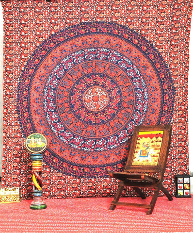 Mandala Ombre Tapestry Cotton Wall Hanging Tapestries wall decor bed sheet  at Rs 290, Jaipur