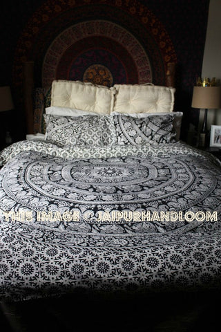 Double mandala bedcover queen bedding cotton bedspread blanket-Jaipur Handloom