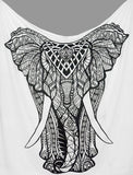 Elephant Black and White Tapestries Cool college dorm Tapestry-Jaipur Handloom