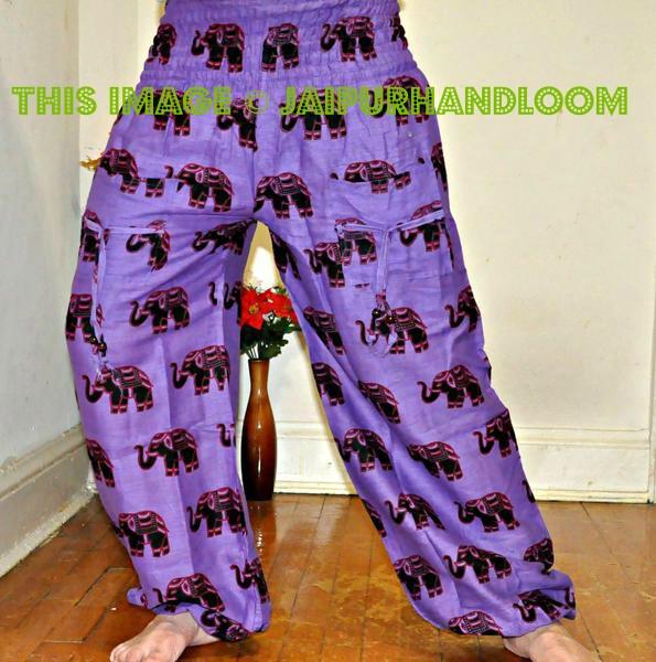 Elephant mens harem pants burning man mens clothing