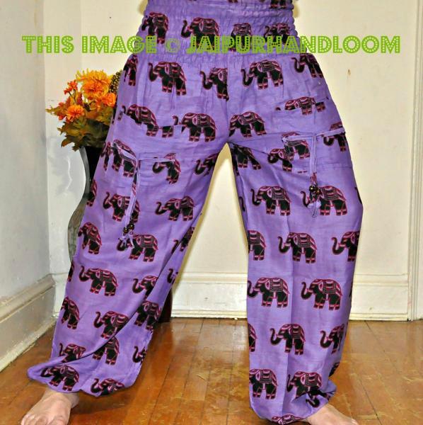 Elephant mens harem pants burning man mens clothing