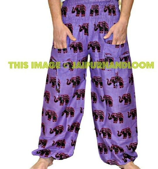 Elephant mens harem pants burning man mens clothing