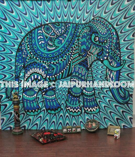 cheap christmas gift cute elephant tapestry dorm room queen bedding set-Jaipur Handloom