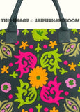 Embroidered Suzani Bag Indian Tote, Ethnic Bag, Tote Bag-Jaipur Handloom
