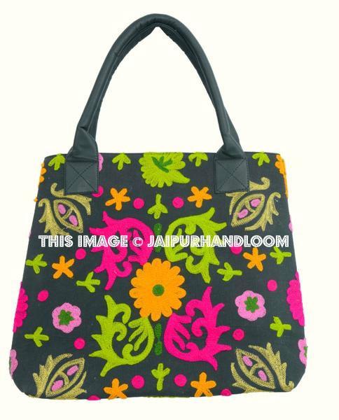 Embroidered Suzani Bag Indian Tote, Ethnic Bag, Tote Bag-Jaipur Handloom