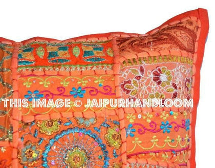 Extra Large Bohemian Floor Cushions in Square Shape Boho Toss Pillows-Jaipur Handloom