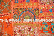 Extra Large Bohemian Floor Cushions in Square Shape Boho Toss Pillows-Jaipur Handloom
